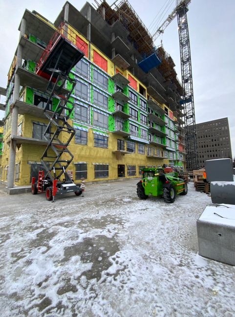 Air barrier membrane installation HIZO